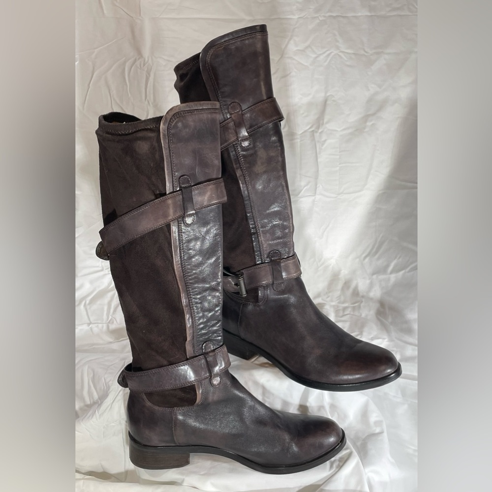 Cole Haan women’s Air Avalon brown leather riding boot size 9